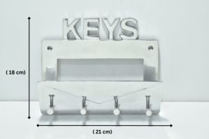 <b>Wall</b> Mounted <b>Key</b> <b>Hook</b> with Mail Holder Metal <b>Key</b> <b>hooks</b> with Envelope Organizer for Home Office Entryway - Product Image 3