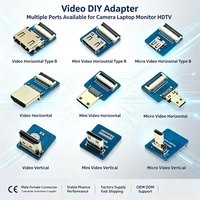 Cable Adaptador de Video Micro Mini FYX, Conector Macho-Hembra, Convertidor, Extensor, Acoplador para Cámara, Laptop, Monitor, HDTV