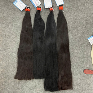 Extensiones de Cabello Humano Virgen Vietnamita Negro Natural Premium, Textura Lisa Natural, Cutícula Alineada, Cabello Sedoso y Brillante - Product Image 3