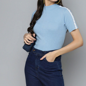 Women <b>Mock</b> <b>Neck</b> T Shirt Modern Style Long Sleeve Shirt Elegant High Collar <b>Top</b> for Clothing Collection Women <b>Mock</b> <b>Neck</b> T Shirt - Product Image 4