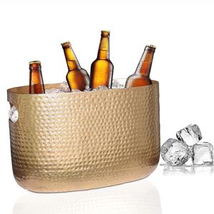 Seau à glace en métal doré Pure Source India pour boissons premium, champagne et vin – Idéal pour les fêtes, bars et divertissements à domicile - Product Image 6