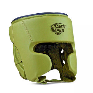 Protège-tête de boxe en cuir unisexe, ajustable, écologique, grande taille, avec logo personnalisé, équipement d'entraînement pour les arts martiaux - Product Image 1