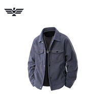 Manteau d'hiver personnalisé pour homme, en velours côtelé, à boutons, motif uni, tricoté, respirant, coloré, 50% rembourré