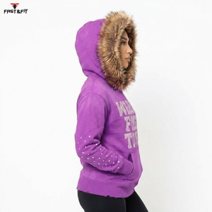 Wholesale Low Price Good Quality Clothing Anti-pilling breathable Rhinestone <b>Hoodie</b> for <b>Women</b> in Reasonable Price - Product Image 6