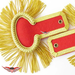 Epaulettes Rojos de la Mejor Calidad con Flecos, Epaulettes Franceses Napoleónicos, Ecológicos - Product Image 3
