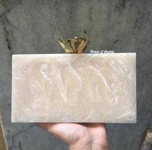 TCE présente : Sac de soirée de luxe artisanal en résine, mosaïque, bois et marbre pour femme – Accessoire quatre saisons pour fêtes et mariages - Product Image 6