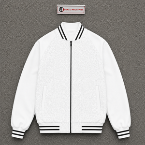 URBAN STYLE <b>WHITE</b> <b>JACKET</b> FOR <b>MEN</b> PREMIUM ZIP UP CASUAL OUTERWEAR Collar Casual Autumn Wear LIGHTWEIGHT <b>JACKET</b> MODERN DESIGN Reg - Product Image 5