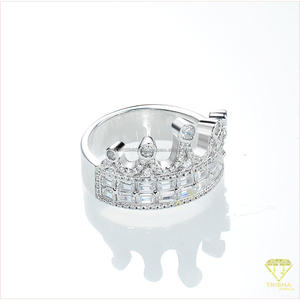 Bague de déclaration de luxe en argent sterling 925 avec diamant Moissanite pour grossistes et revendeurs de bijoux - Product Image 2