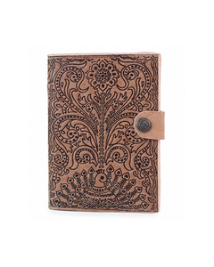 Peacock Leather <b>Journal</b> | Vintage Leather Notebook | Blank <b>Writing</b> Diary | Travel Sketchbook with Snap Closure - Product Image 5