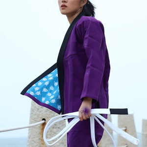 Kimono de BJJ léger, couleur unie, respirant, avec logo frontal, 100% coton, dernier design, fabrication professionnelle - Product Image 5