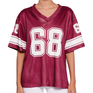 Camiseta Deportiva de Fútbol Americano Moderna, Transpirable, de Poliéster, Talla Grande, Manga Corta, Estampada a Rayas, Color Personalizado, Uniforme Deportivo - Product Image 6
