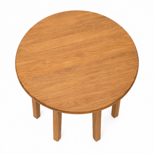 <b>Round</b> <b>Solid</b> Teak <b>Wood</b> <b>Dining</b> <b>Table</b> Five Column Base Scandinavian Modern Design Eco-Friendly Durable Apartment Hotel Villa Use - Product Image 2