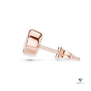 2.50 TCW Rose <b>Gold</b> Round Lab Grown Diamond Bezel Jewelry Set in 18K <b>Solid</b> <b>Gold</b> - <b>Pendant</b> and Earrings - Product Image 2