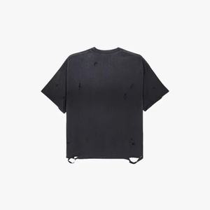 เสื้อยืดฟอกสีสไตล์วินเทจ หนัก 260 กรัม ผ้าฝ้ายสำหรับผู้ชาย เสื้อยืดผู้ชายสไตล์ดิสเทรส - Product Image 3
