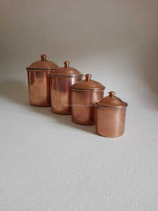 Metal Storage <b>Container</b> Handmade Pink and Grey Color <b>Food</b> Storage Canister Large Size Ideal for Restaurant Kitchen Use - Product Image 5