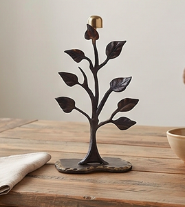 Vintage Leaf Pattern Metal <b>Paper</b> Towel Holder Free Standing Iron Luxury <b>Kitchen</b> And Bathroom Tissue Stand Accessories - Product Image 2
