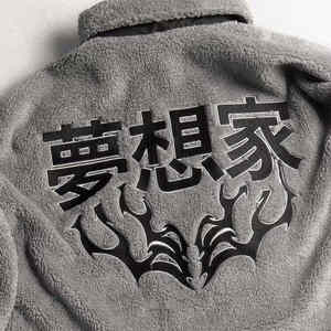 Unisex Winter <b>Techwear</b> Fleece <b>Jacket</b> Full Zip Urban Streetwear Tactical Coat Custom Wholesale - Product Image 4