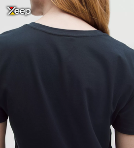 Camiseta Deportiva Ligera Informal para Mujer XEEP, Corte Holgado, Manga Corta, Transpirable, Cuello en V, Bordada, Tejida, con Letras - Product Image 4