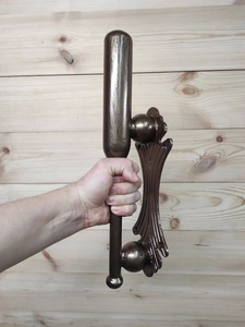 Traditional <b>Cast</b> Iron Fence Hardware Wall-mounted Decorative Handle Ball-shaped End Fences Gates Home Security Smooth Surface - Product Image 3