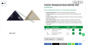 <b>Plastic</b> Triangular <b>Bead</b> Sorting Tray Jewelry Tools Jewellery Making Tools Hand Tools <b>Bead</b> Organizer | Item No GS-101-01 - Product Image 3
