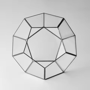 Modern <b>Frame</b> Indoor Metal Terrarium Glass Planter Decorative Geometric <b>Plant</b> Holder Home Decor - Product Image 2