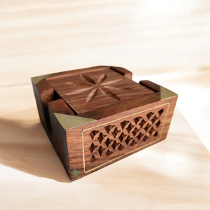 Wood Coaster & <b>Placemats</b> Set Wholesale Supplier Swan Coaster Holder Custom Acacia Wooden Coasters Coffee <b>Table</b> Decor - Product Image 5