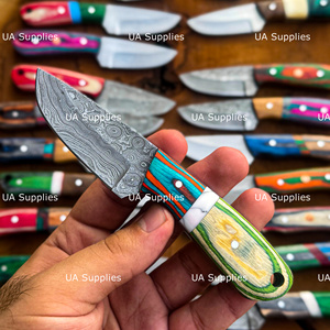 Couteaux de chasse et d'abattage en acier Damas à manche en bois, qualité industrielle, pointe tombante, faits à la main, pour l'extérieur, vente en gros en vrac, fournitures UA - Product Image 4