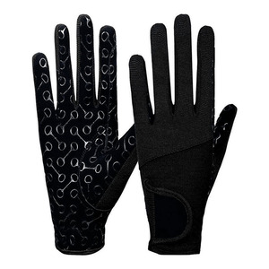 Custom Summer Leather Horse Riding <b>Gloves</b> <b>with</b> Hand <b>Grips</b> Non-Slip Breathable Adjustable Wrist Strap Full Finger Design Unisex - Product Image 4