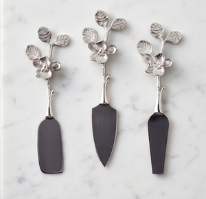 Brass Casting Leaf Design <b>Cheese</b> <b>Knife</b> <b>Set</b> With Elegant Spatula Perfect For Tabletop Dining Use And Luxury Kitchen Use - Product Image 1