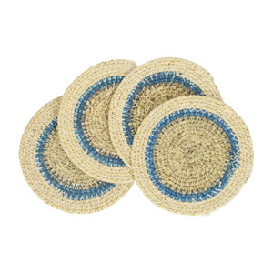 <b>Set</b> of <b>4</b> Handmade <b>Round</b> Seagrass Woven Coaster Placemats OEM Eco-Friendly Coaster <b>set</b> <b>Table</b> Decor Made from Vietnam HNH Craft - Product Image 4