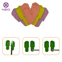 360 paires/boîte pantoufles de pédicure jetables antidérapantes, confortables et pratiques pour Salon d'art des ongles avec couleur aléatoire