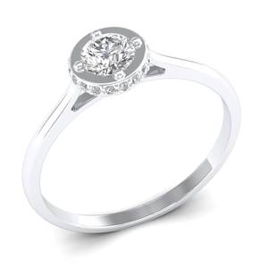 Anillos de compromiso REYES con moissanita de corte redondo de 1.1 quilates en plata de ley 925, anillo de promesa de boda para mujer, joyería fina - Product Image 2