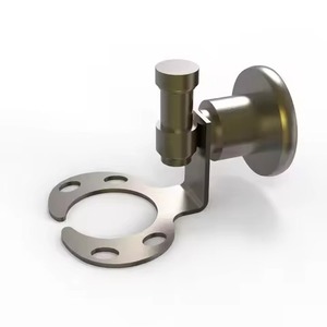 F&S EXPORT Porte-brosse à dents en laiton poli nickelé, fait main, moderne, écologique, deux pièces, multi-formes, pour comptoir de salle de bain - Product Image 1