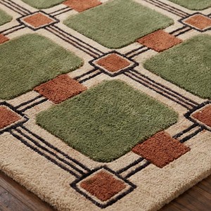 Tapis moderne à carreaux verts, moelleux et doux, pour salon, chambre, chambre d'enfant, décoration intérieure, style géométrique - Product Image 3