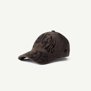 Casquette de baseball unisexe en velours côtelé à 6 panneaux, motif lettres brodé à la main, style urbain, ajustement réglable, chapeau décontracté - Product Image 2
