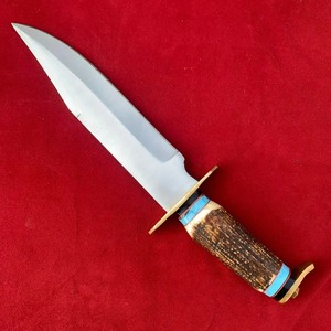 Cuchillo Bowie de Caza Personalizado OEM de Acero Inoxidable con Mango de Cuero, Funda de Cuero, Hoja con Punta de Clip, Supervivencia al Aire Libre, Garantía de 3 Años - Product Image 5
