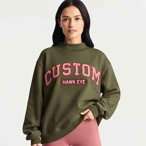 Custom Mockneck Cotton HeavyWeight <b>Jumper</b> Embroidered Soft Fleece Turtlenecks Crewneck Oversized Mock Neck Sweatshirt - Product Image 1