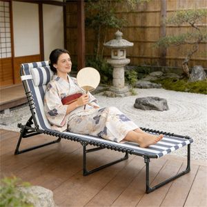 Sdraio Pieghevoli Blu e Bianche per Esterni - Product Image 3