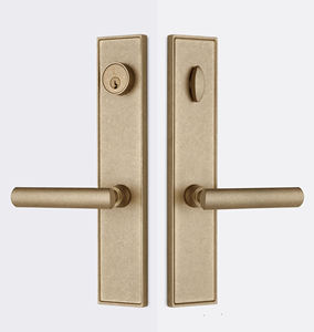 Elegante Tirador de Puerta Doble de Latón Dorado y Acero Inoxidable para Muebles del Hogar, Personalizable con Puerta de Pasaje y Privacidad - Product Image 4
