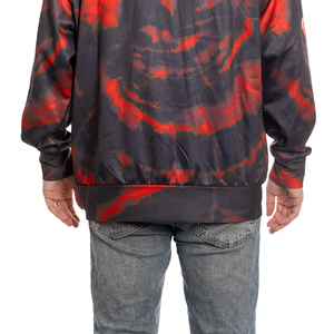 <b>Men's</b> Hooded Sweatshirt Red <b>Black</b> <b>Tie</b> Dye Detroit Red Wings Logo Sublimation Print Casual Regular Fit Polyester Knitted Style - Product Image 6