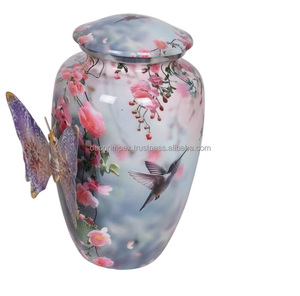 Urne funéraire en métal personnalisée finie de bonne qualité pour cendres humaines Urne décorative en métal pour application adulte urne funéraire - Product Image 4