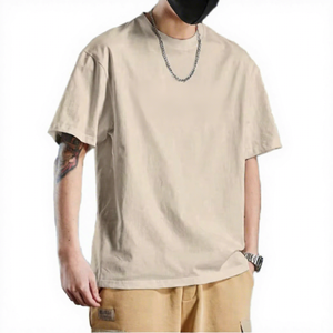 เสื้อยืดโอเวอร์ไซส์ผู้ชาย ผ้าฝ้าย พิมพ์ลาย Peace Mountain แขนสั้น คอกลม ดีไซน์ระบายอากาศ โลโก้ด้านหน้า - Product Image 2