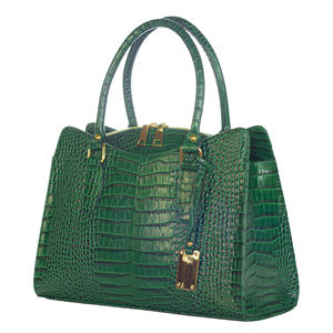 Sac en cuir gaufré crocodile tendance, résistant à l'eau, qualité export, texture croco premium, nouveau design, luxe - Product Image 3
