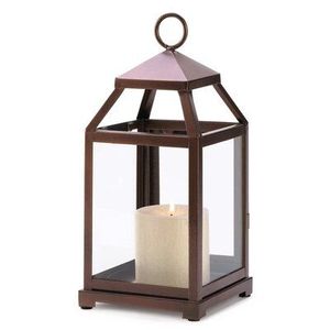 Lanterne à bougie élégante en métal, coupe-vent, centre de table, décoration de mariage, éclairage pour jardin et terrasse - Product Image 1