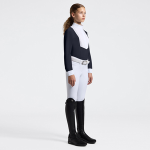 High Quality 4way Stretch Horse Riding Equestrian Shirt Top <b>Base</b> <b>Layer</b> Competition Show Shirt Polo in Soft Feel Technical Fabric - Product Image 2