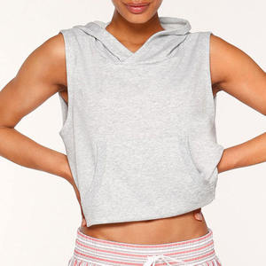 Sudaderas con Capucha Unisex de Alta Calidad para Hombre y Mujer, Ropa Deportiva, Camisetas sin Mangas, Tops Cortos, Sudaderas con Capucha Lisas para Mujer - Product Image 2