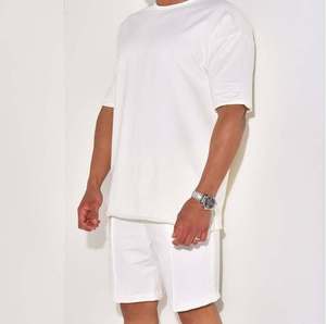 Men's Breathable High Street Sports <b>Twin</b> <b>Set</b> Logo Short Sleeve Summer Casual T-Shirt Shorts <b>Set</b> Made in Pakistan - Product Image 4