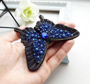 Handmade Luxury Embroidery Beaded Brooch with Customized Design for Wedding Engagement Party Occasions-Children's Women's Unisex - Product Image 2