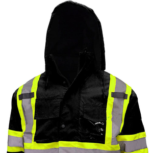 เสื้อแจ็คเก็ตทำงานสะท้อนแสงสีส้มลายทางสำหรับผู้ชาย แบบสั่งทำพิเศษ OEM ทนทาน สวมใส่สบาย กันน้ำ - Product Image 3