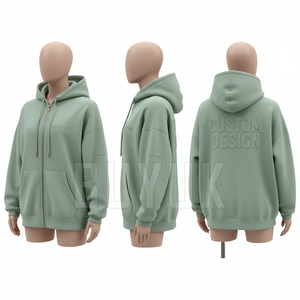 Sudadera con Capucha de Diseño Personalizado con Estampado en Relieve, Estilo Urbano, para Hombre, Talla Grande, Informal, Felpa Francesa, 100% Algodón, Transpirable, Color Sólido, Logotipo Frontal - Product Image 6